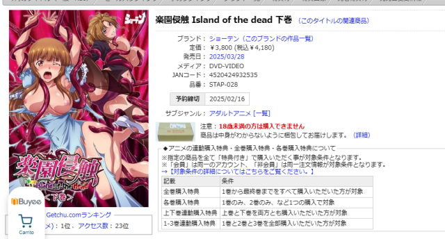 ‘Rakuen Shinshoku: Island of the Dead’ OVA 2 Faces Another Release Delay